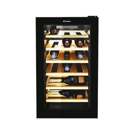 Candy | Wine Cooler | CWCEL 210/N | Energy efficiency class G | Free standing | Bottles capacity 21 | Cooling type | Black